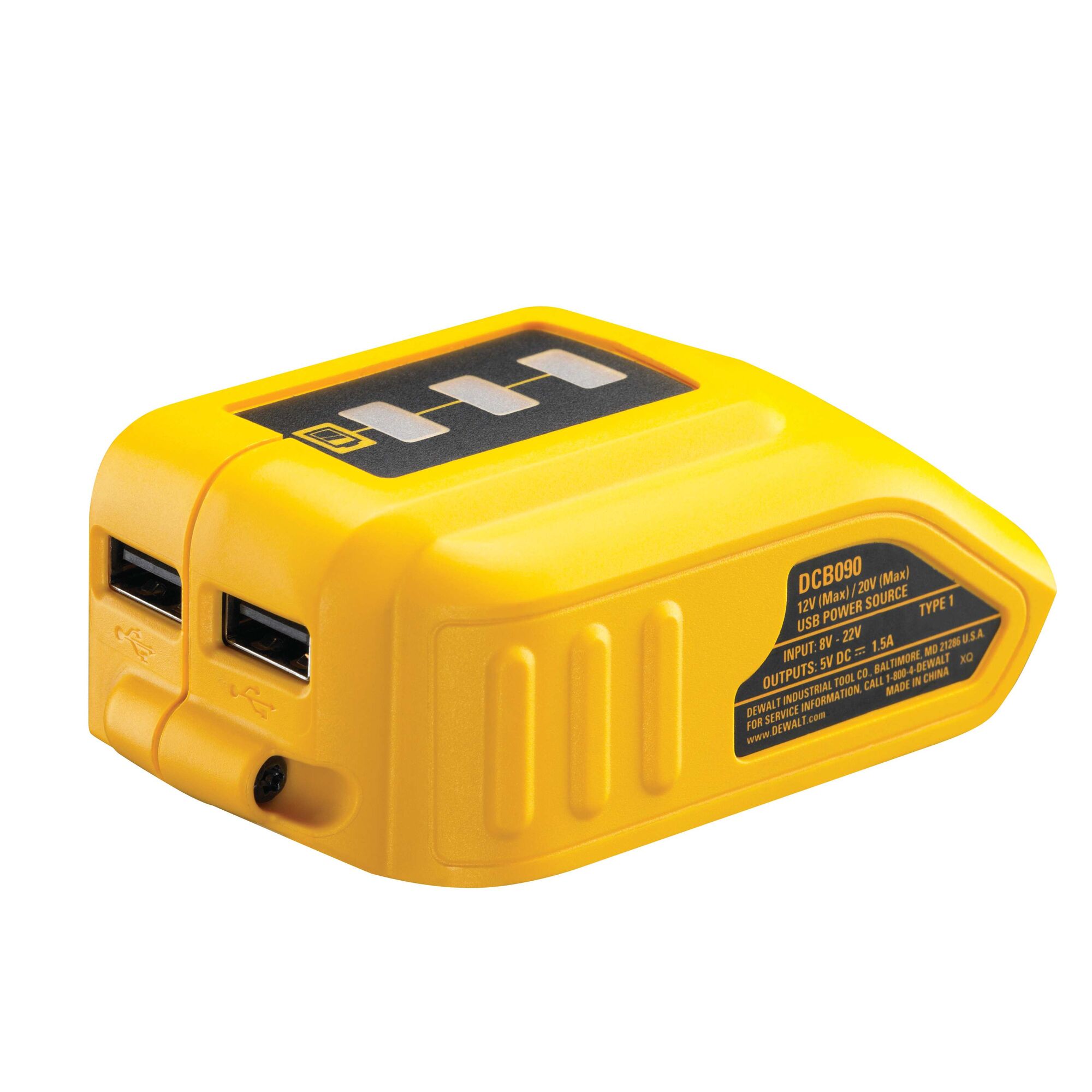 Adaptador de bater a para cargar dispositivos con entrada USB DEWALT